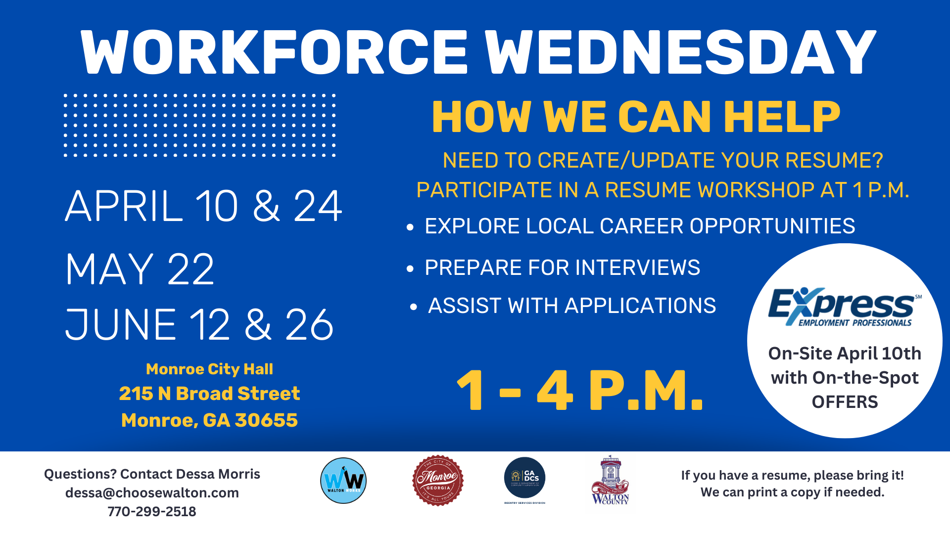 Workforce Wednesdays Choose Walton