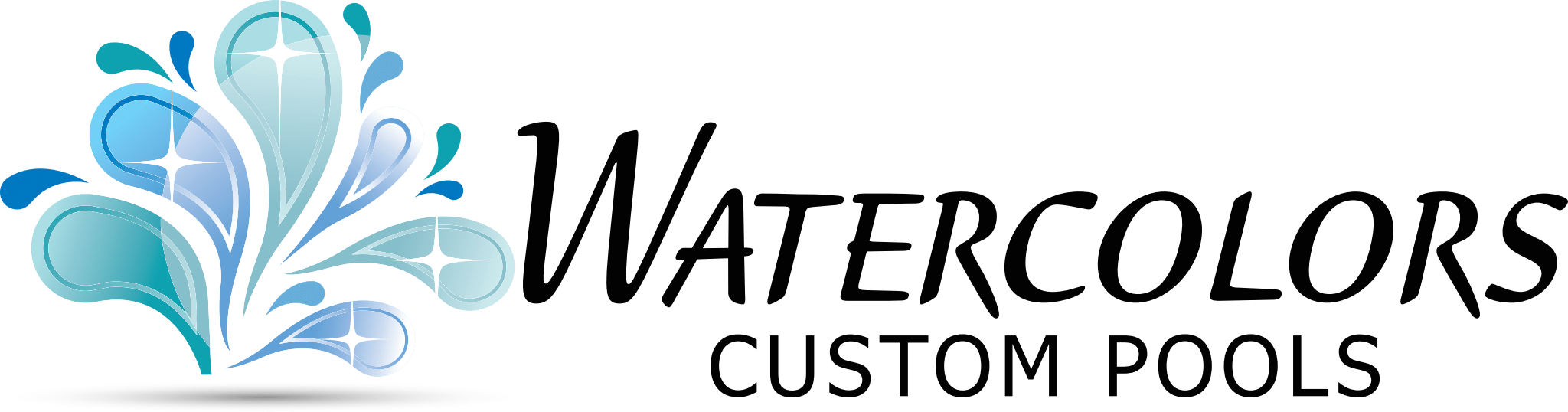 Watercolors Custom Pools Logo